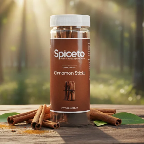Premium Indian Cinnamon Stick 100g | Cleaned Natural | Intense Sweet-Spicy Aroma locked Jar