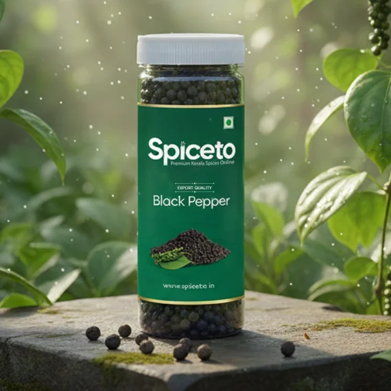 Premium Idukki Black Pepper 180g |  Export quality peppercorns | Natural, hand sorted, washed, sun dried & hygienically packed
