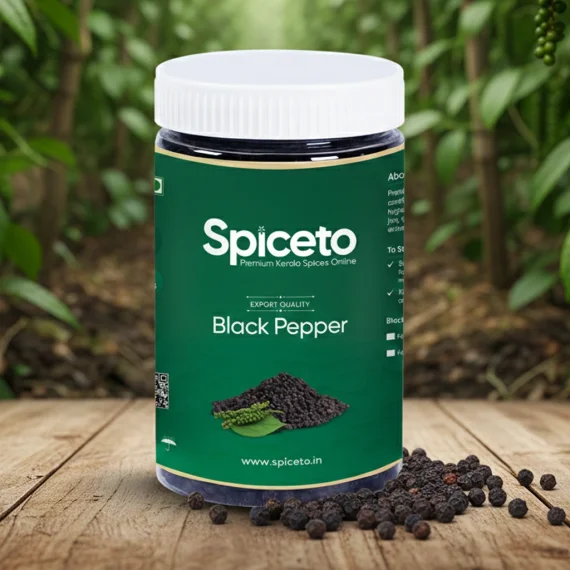 Whole Black Pepper 275g | Premium quality peppercorns from Idukki, Kerala | Natural, hand sorted, washed, sun dried & hygienically packed