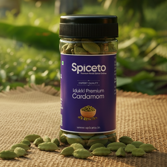 Whole Green Cardamom 25g | Farmer-Direct from Idukki | Aroma Locked Jar Packaging | Free from Artificial Colors, Preservatives