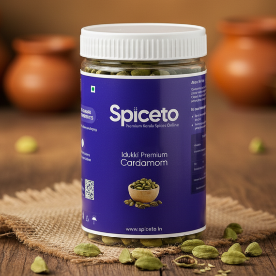 Spiceto Whole Green Cardamom 200g | Farmer-Direct from Idukki | Aroma Locked Packaging | Free from Artificial Colors, Preservatives