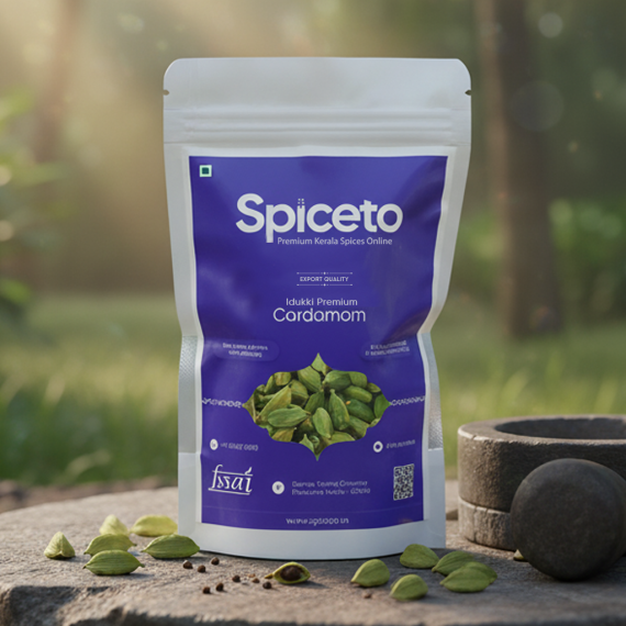Spiceto Whole Green Cardamom 75g | Farmer-Direct from Idukki | Aroma Locked Packaging | Free from Artificial Colors, Preservatives