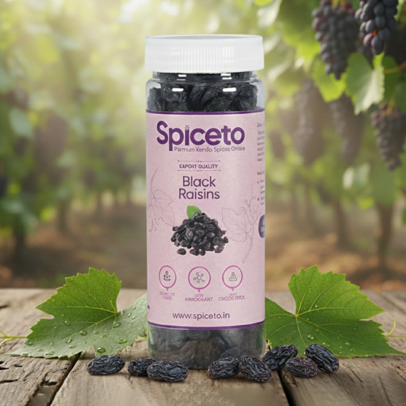 Black Raisins 200g | Dry Fruits, Healthy Snacks | Rich in Fiber, Potassium & Antioxidants | Tasty & Nutritious