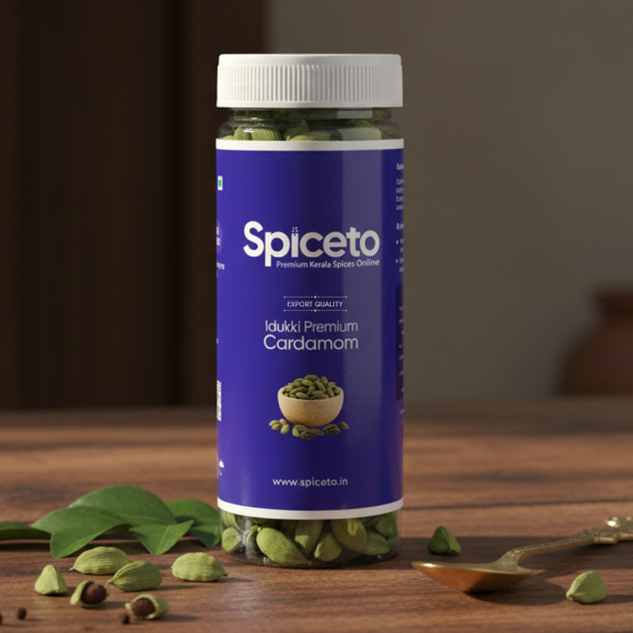 Spiceto Whole Green Cardamom 100g | Farmer-Direct from Idukki | Aroma Locked Packaging | Free from Artificial Colors, Preservatives
