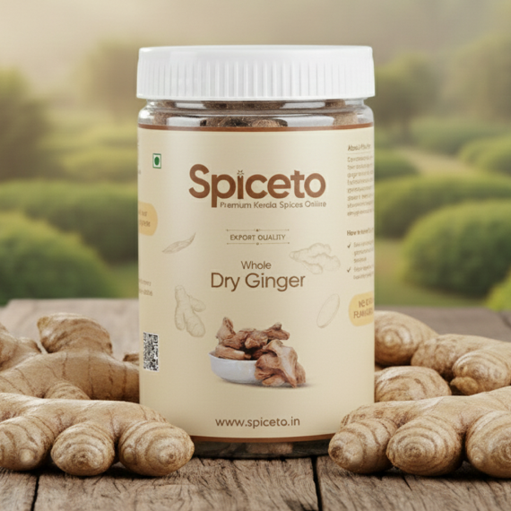 Spiceto Dry Ginger Whole ( Sonth, Adrak ) 200 g | Rich Aroma & Flavour | For cooking and Ayurvedic remedies | Aroma locked packaging 