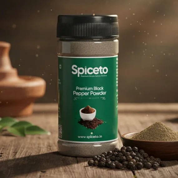 Black Pepper Powder 50g - Sourced from Idukki | Finely Ground, Pure & Natural |  No Pesticides or preservatives used.  Packed in airtight jars