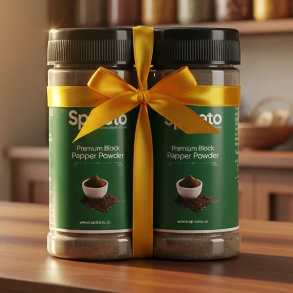 Premium Black Pepper Powder 100g - Sourced from Idukki | Finely Ground, Pure & Natural |  No Pesticides or preservatives used.  Packed in airtight jars | Pack of 2